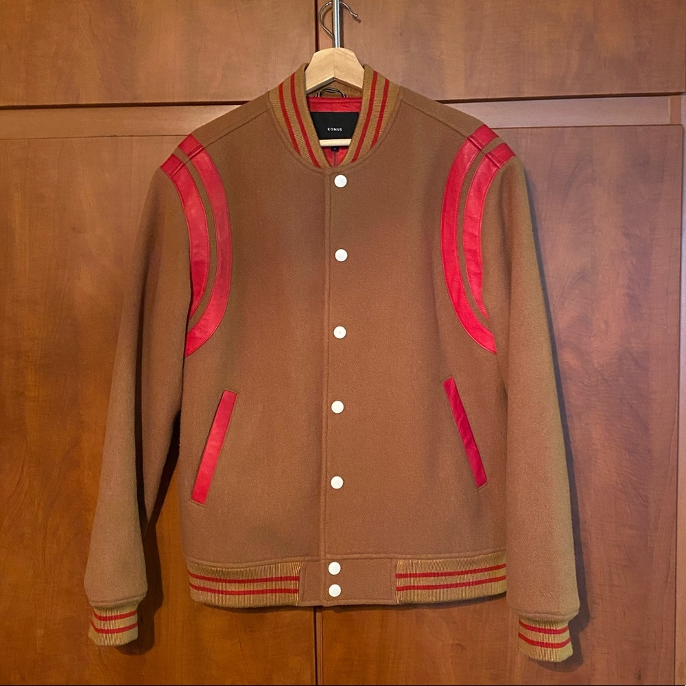 KONUS wool hooded bomber jacket
